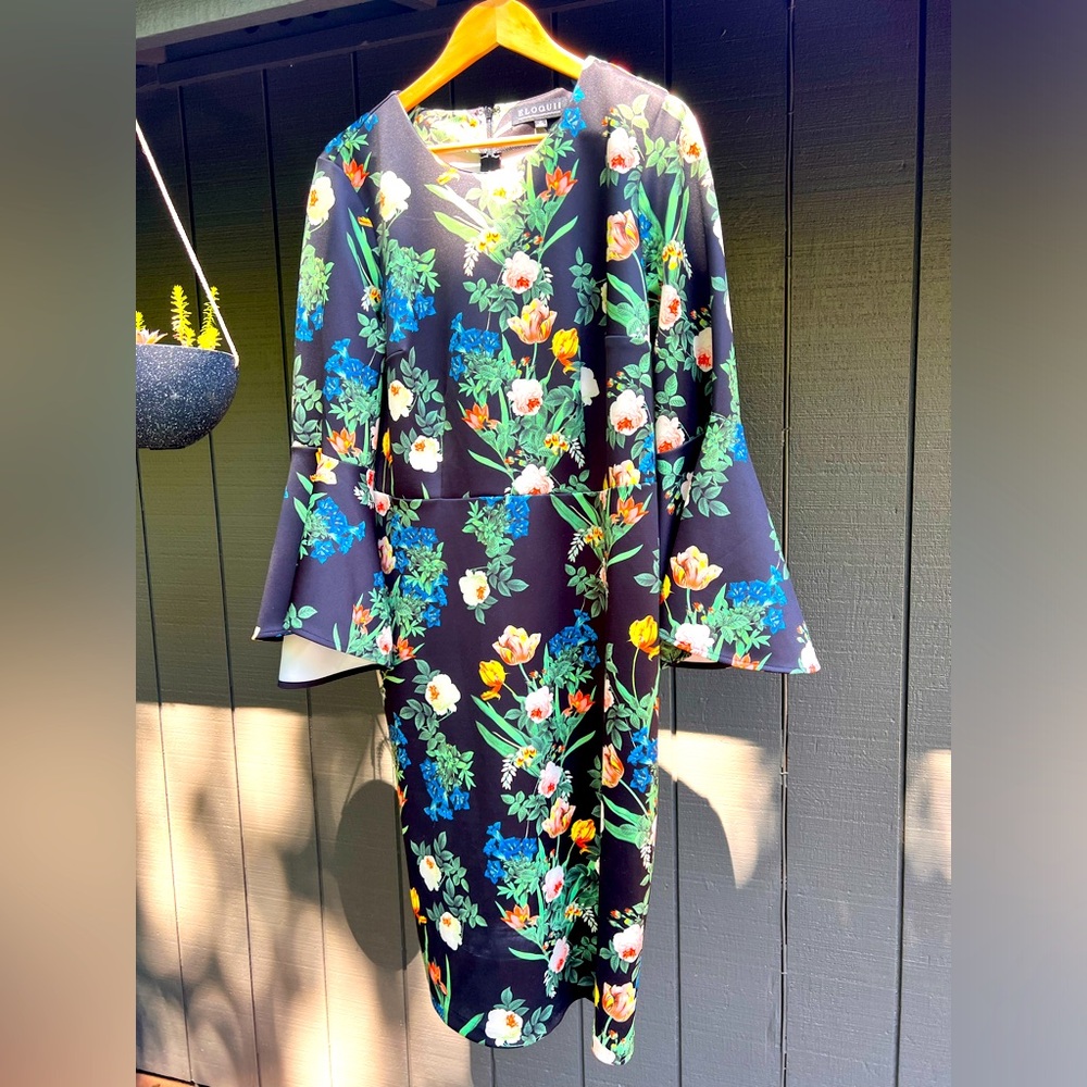 Eloquii - Floral Scuba Dress - Like new!